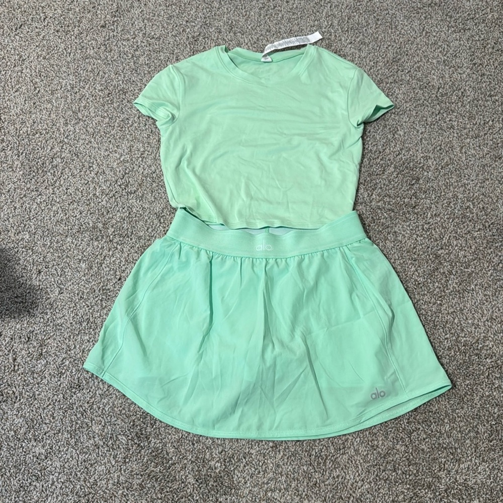 Alo green skirt set size Small